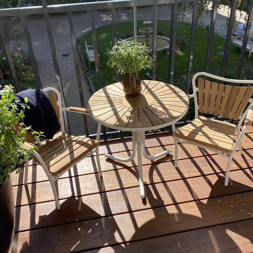 Mandalay Marguerit KIDS børnesæt teak/hvid