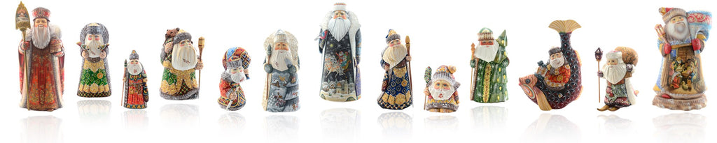 Russian Santa carvings from Santas.com