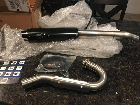 Barker's Single Exhaust for Juan Pirruñas Dominguez's Baja Winning Honda TRX450