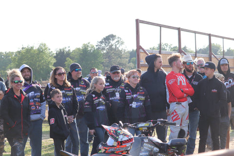 Nine6Nine family standing together at Texas Underground MX - 2018 ATV MX National Championship