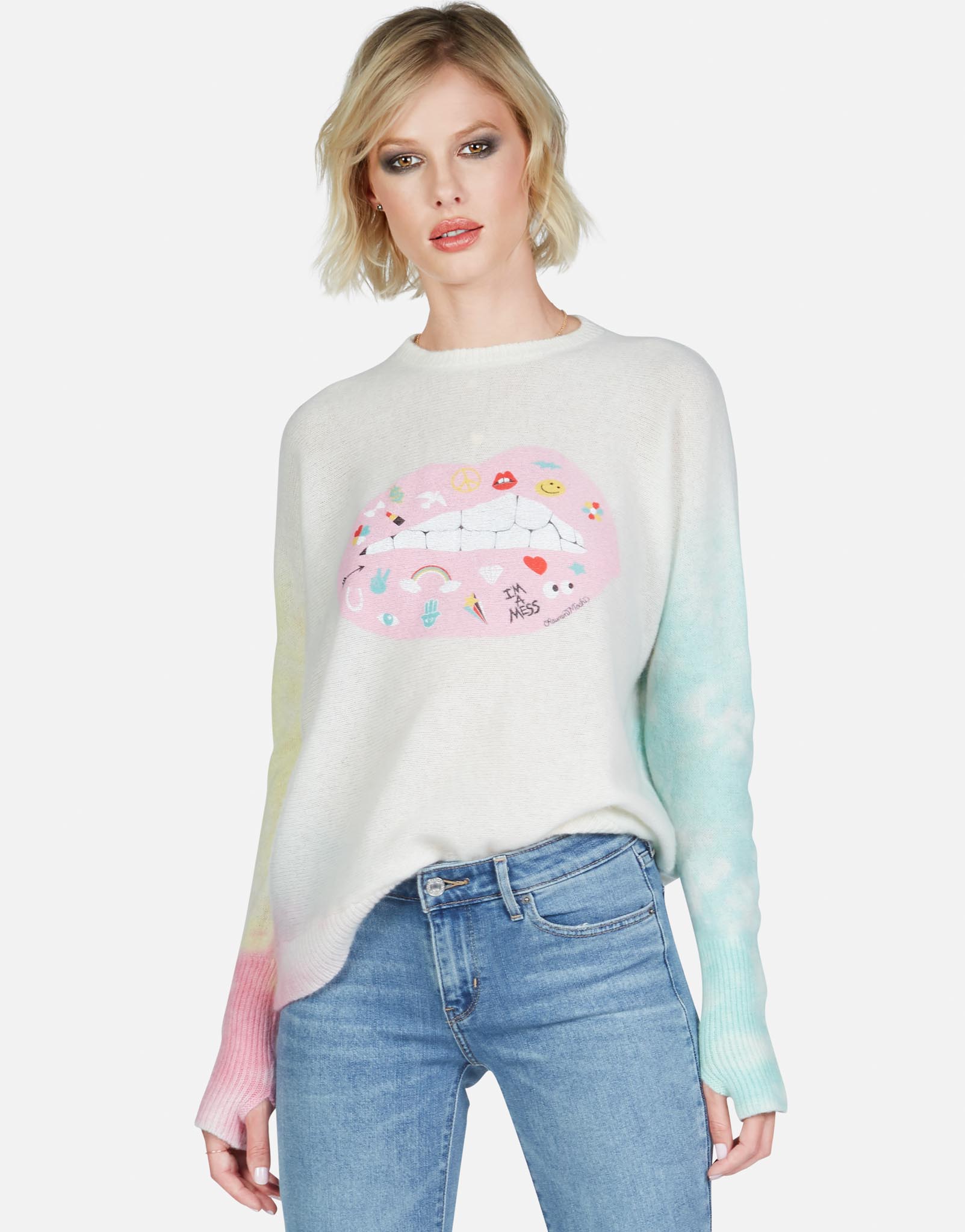 lauren moshi lips sweatshirt