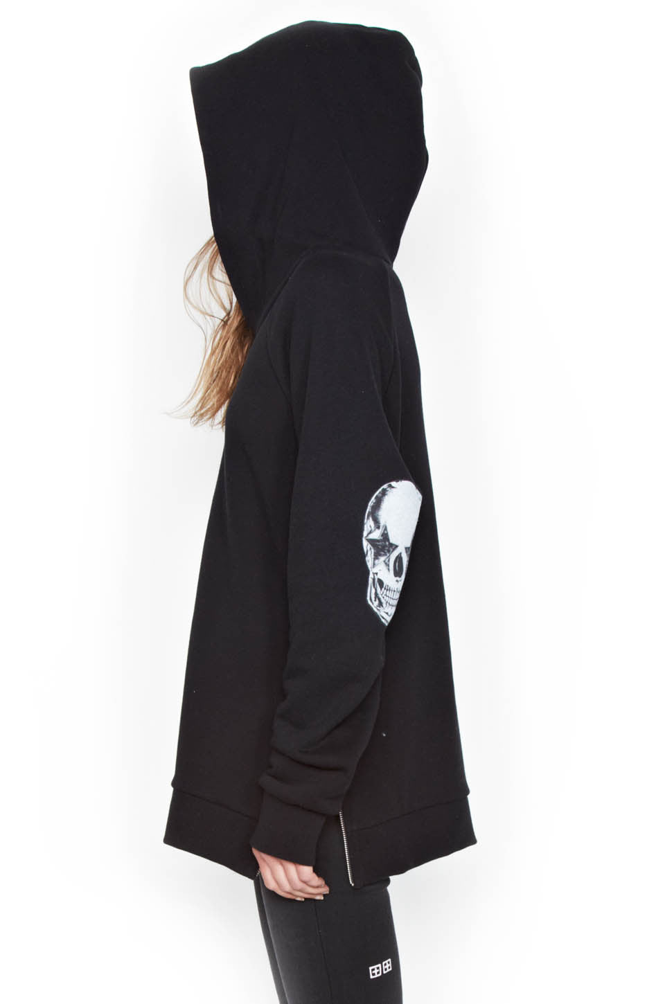 Corbin Sml Star Eye Skull Pullover Hoodie W/ Side Zippers