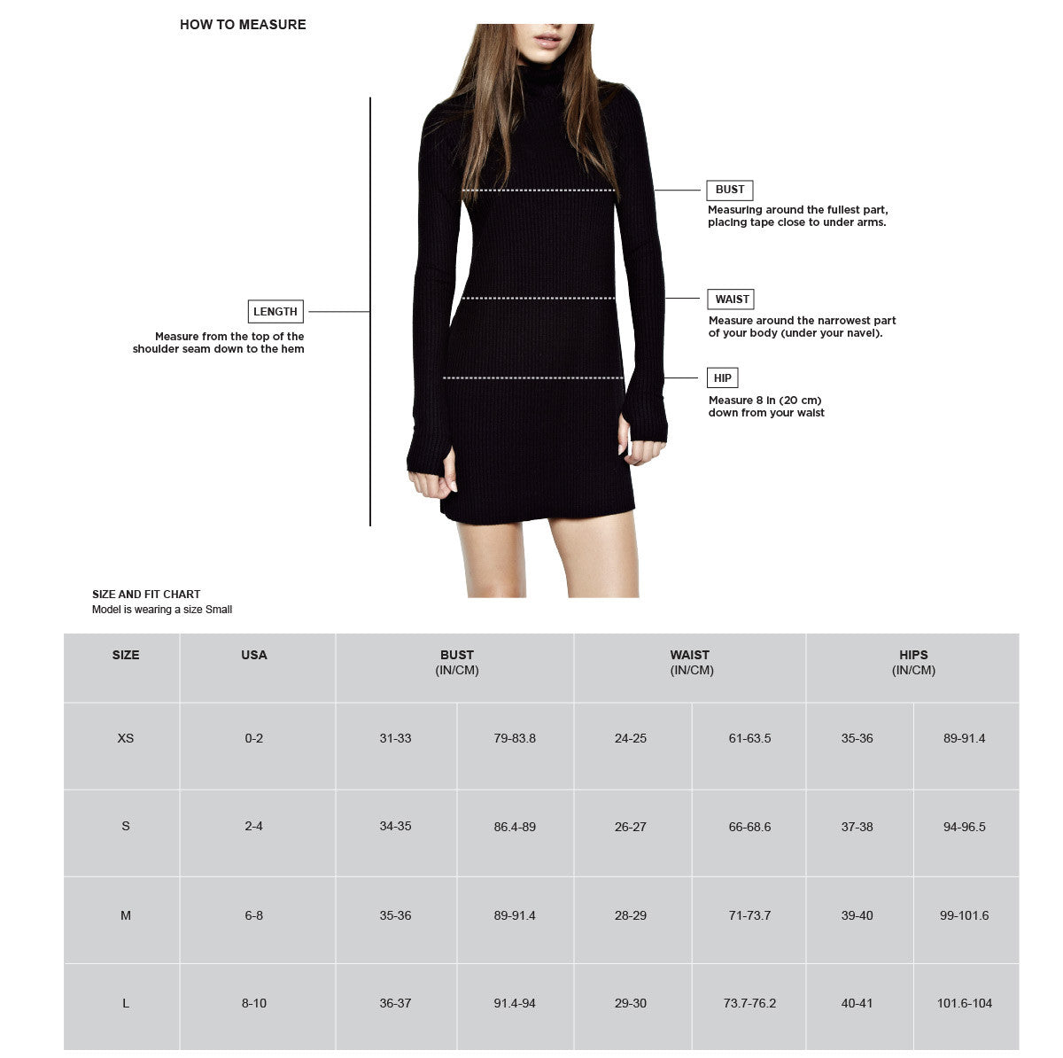 Size Guide | Michael Lauren Clothing