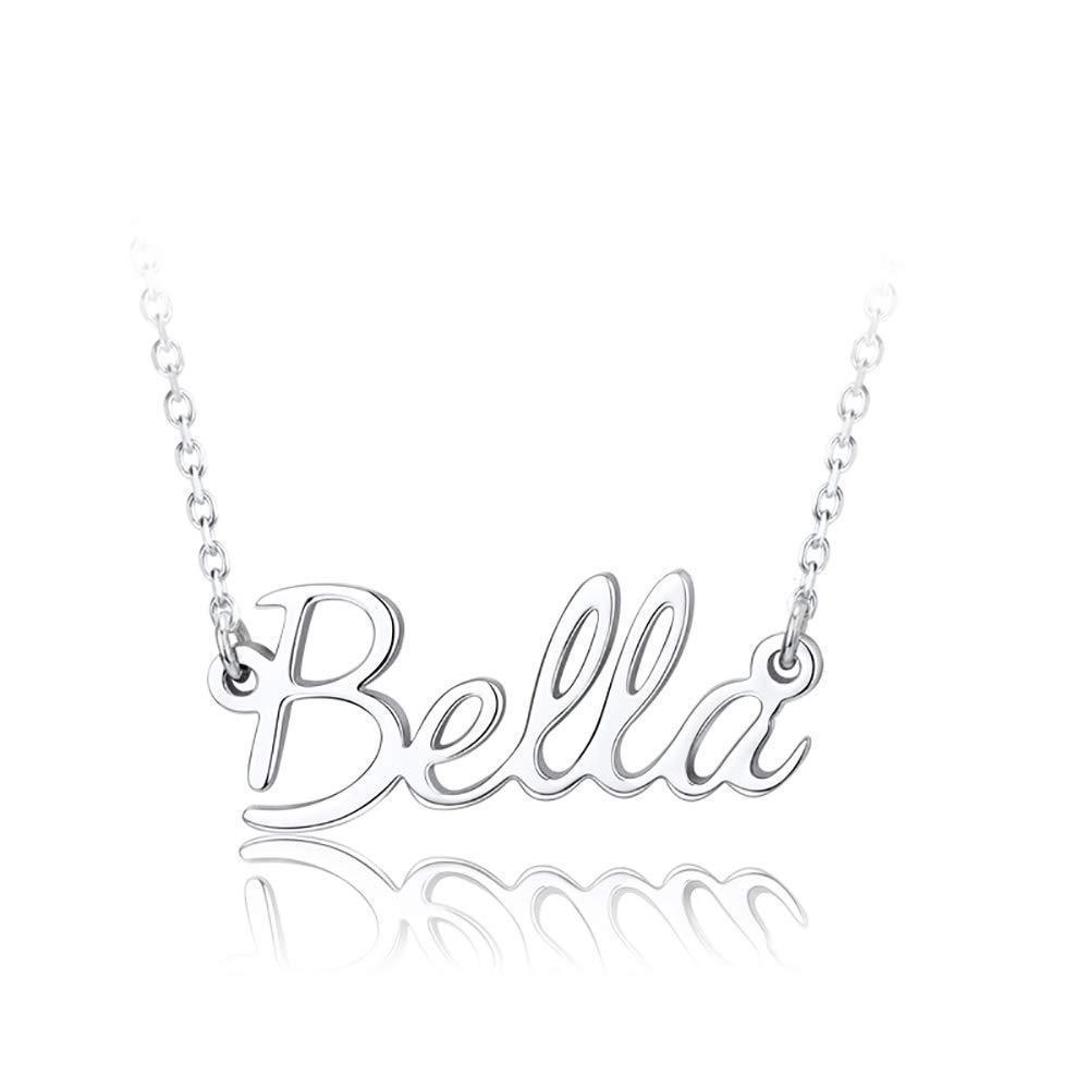 Best Gift to Her VERSUSWOLF 925 Sterling Silver Name Necklace Personalized Custom with Any Name