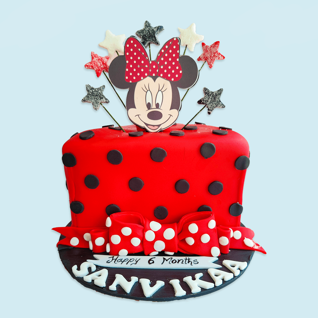 Minnie Mouse Half Birthday Cake | Crave by Leena