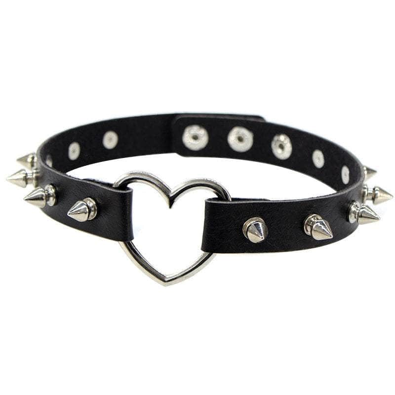 goth heart choker