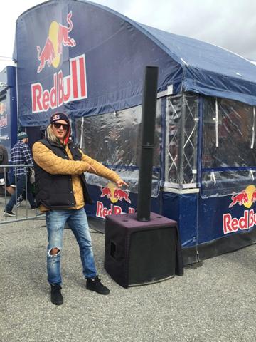 Red Bull 400 showing half of theTRC400A sound system