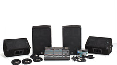 Carvin Audio C1648P-153-112 16 Channel PA with 3-Way Speaker System and Monitor Package