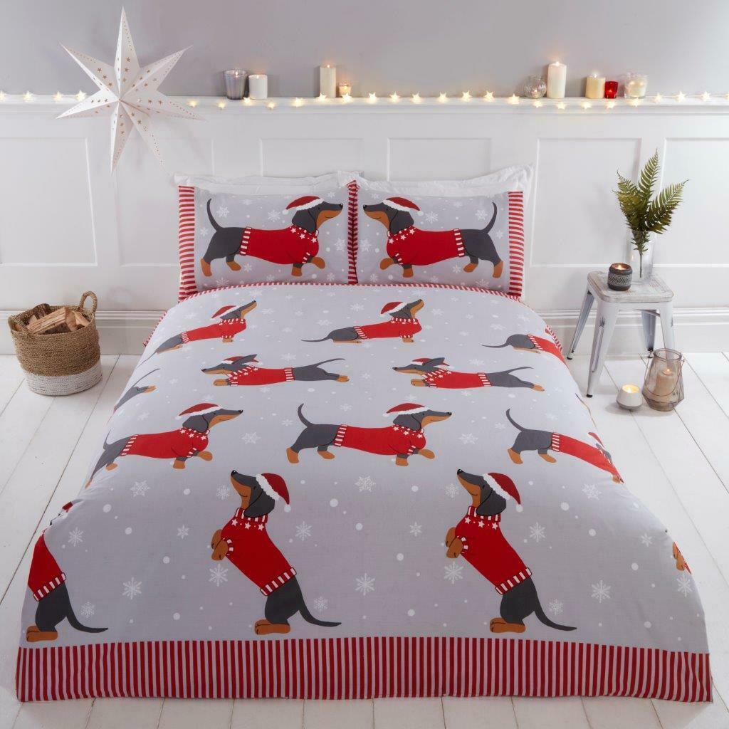 dog christmas duvet