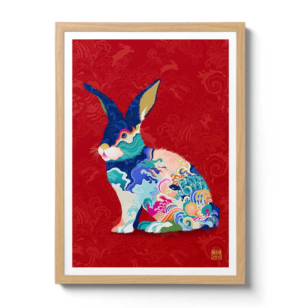2023 Chinese Zodiac Rabbit Fine Art Print Chris Chun