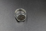 Stg Silver threepence coin ring