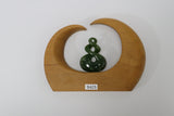 Handmade Rimu wooden Piece with Greenstone