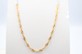 9ct Gold Chain Singapore Twist Style Chain 60cm