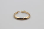 9ct Gold Round Knife edge Hoops