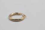 9ct Gold Round Plain Hoops