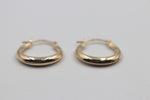 9ct Gold Oval Plain Hoops
