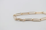 9ct Gold Handmade Flat Link Bracelet