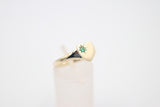 9ct Gold Girls Signet Ring with Emerald