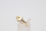 9ct Gold Girls Signet Ring with Citrine