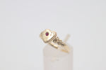 9ct Gold Girls Signet Ring with Ruby