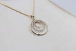 9ct Gold Tricolor triple circle Pendent