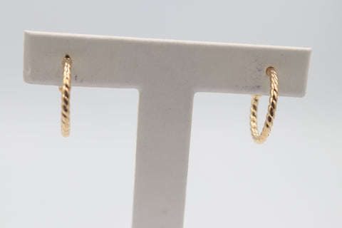 9ct Gold Twist Stud Earrings