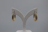 9ct Gold Plain Two Tone Oval Hoops