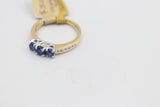 18ct Gold Ceylon saphhire & Diamond set Ring