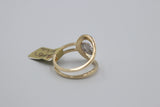 Solid 9ct Gold Two Tone Ladies Dress Ring