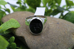 Stg Silver Heavy Mens Ring with Onyx