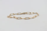 9ct Gold Handmade Papaerlink bracelet