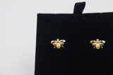 Stg Silver Gold plated Earrings Honey bee