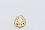 9ct Gold Hawaiian Design Earring 29mm long