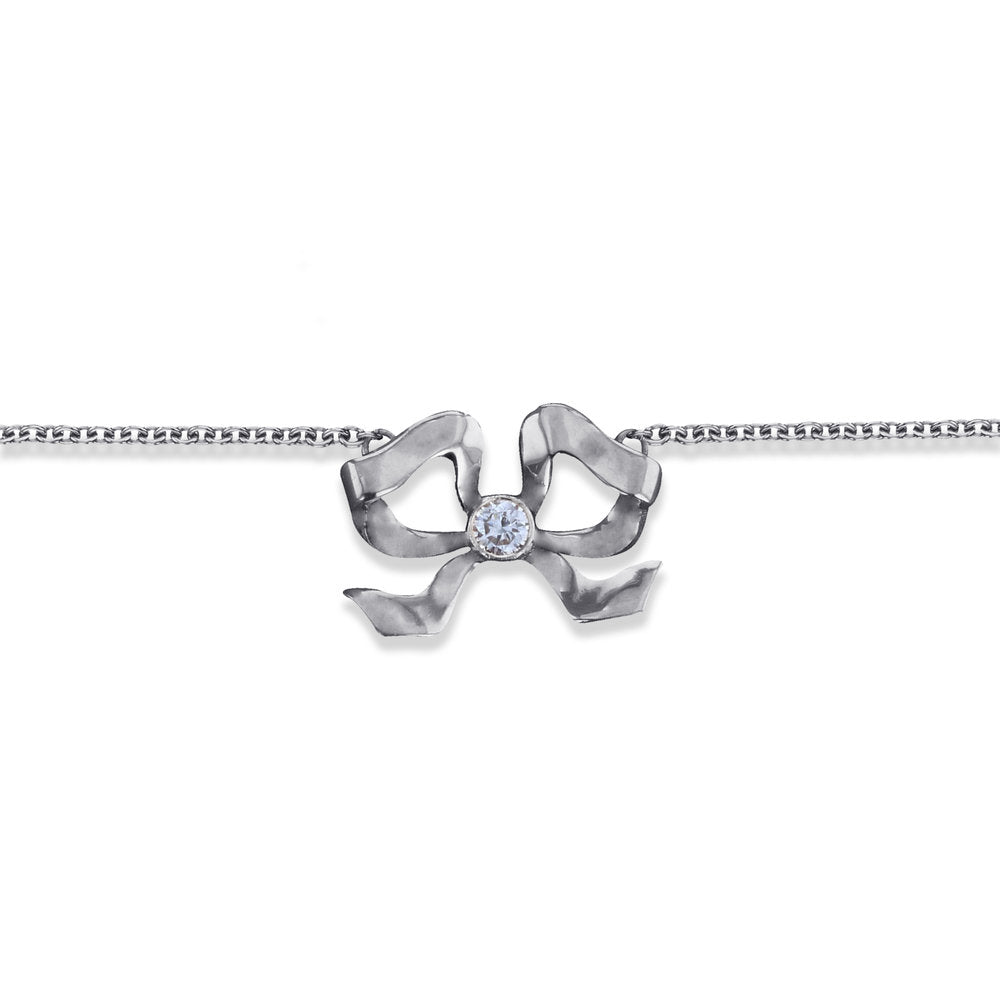 diamond bow bracelet