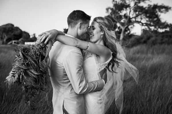 The delightful, lotus veil on our gorgeous bride Renae