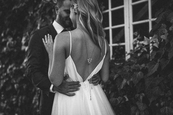 Wedding Photos by Bronnie Joel Photography featuring back jewellery