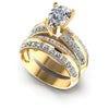 Princess And Pear Cut Diamonds Bridal Set in 14KT White Gold