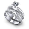Princess and Round Diamonds 2.40CT Bridal Set in 14KT White Gold