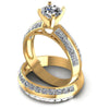 Princess and Round Diamonds 2.40CT Bridal Set in 14KT Rose Gold