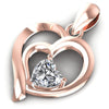 Elegant Heart Diamonds 0.55CT Heart Pendant