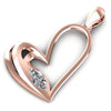Exquisite Marquise Diamonds 0.20CT Heart Pendant