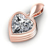 Heart Diamonds 0.35CT Solitaire Pendant in 18KT Rose Gold