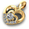 Astonishing Round Diamonds 0.30CT Heart Pendant