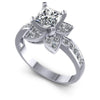 0.75CT Princess And Round  Cut Diamonds Engagement Rings
