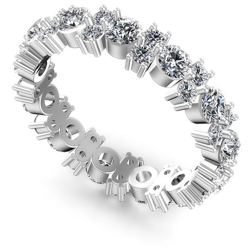 Round Diamonds 3.00CT Eternity Ring in 14KT White Gold