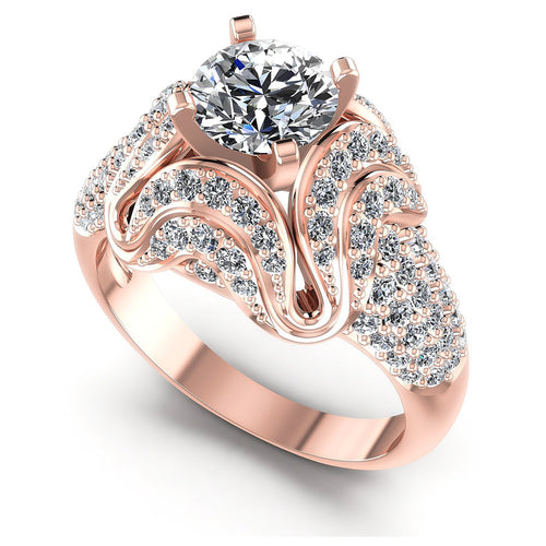 1.30CT Round  Cut Diamonds Engagement Rings