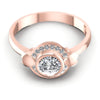 Round Diamonds 0.45CT Halo Ring in 18KT Yellow Gold