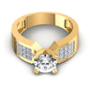 Princess and Round Diamonds 1.00CT Engagement Ring in 14KT Yellow Gold