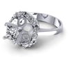 0.85CT Princess And Round  Cut Diamonds Engagement Rings