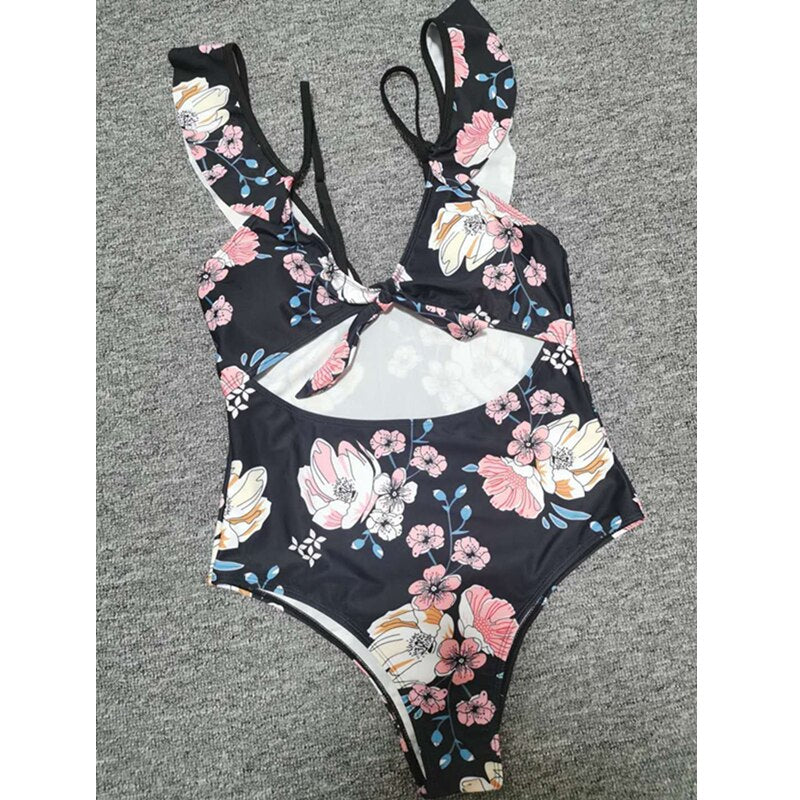 One-Piece Floral Swimsuit
